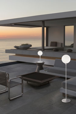 Lampadaire d'extérieur marron cuivré Tee mobile