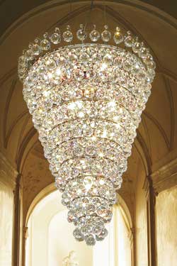 Lustre conique en cristal - Lustre by Masiero