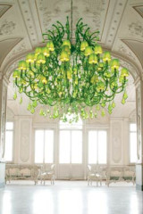 Lustre cristal couleur verte - Lustre by Masiero