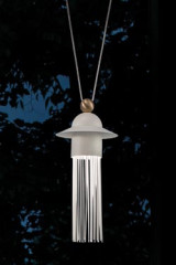 Nappe suspension contemporaine blanche  - Suspension by Masiero