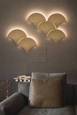 Palm applique éventail Oro 6 lumières doré - Applique by Masiero