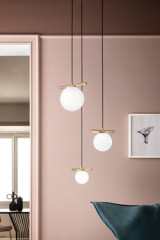 Gold and white pendant lamp Posy 12cm - Pendants by Masiero