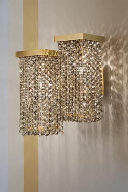 Petite applique murale en cristal fumé Skyline - Applique by Masiero