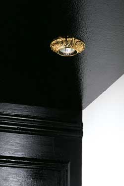 Fixed round decorated gold-plated recessed spotlight