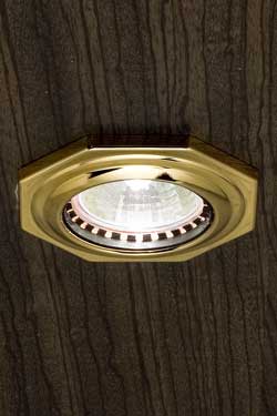 Hexagonal gold-plated recessed spotlight - Spotlights by Masiero