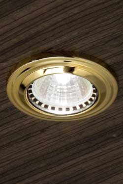Round gold-plated recessed spotlight - Spotlights by Masiero