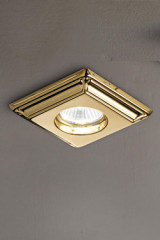 Set of 10 square spot in polish brass   - Spotlights by Masiero