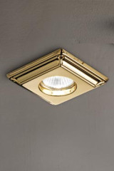 Square spot in shiny brass - Spotlights by Masiero