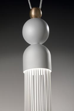 Suspension triple style contemporain en métal peint Nappe C3