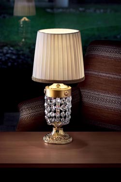 Elegantia table lamp crystal and gold - Table lamps by Masiero