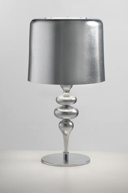 Eva resin and polyurethane silver lamp - Table lamps by Masiero