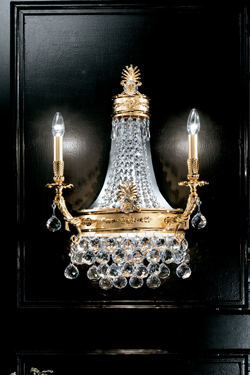 Balloon shape and crystal pendants wall lamp - Wall lights by Masiero