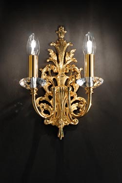 Golden wall light 2-lights - Wall lights by Masiero