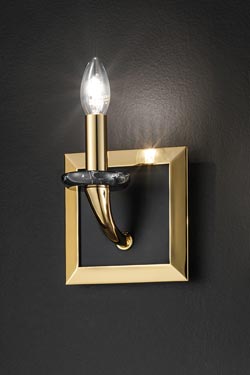 Large gold frame wall lamp - Wall lights by Masiero