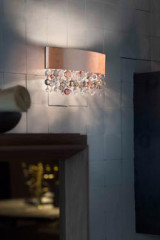Large Ola wall sconce in copper-plated metal with copper foil - Wall lights by Masiero