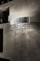 Ola wall lamp in silver painted metal with silver leaf - Wall lights by Masiero