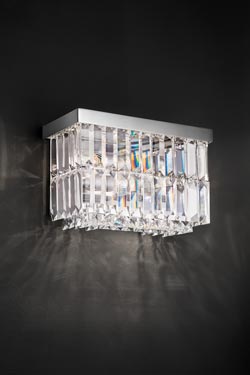 2-light rectangular crystal sconce - Wall lights by Masiero