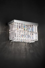 2-light rectangular crystal sconce - Wall lights by Masiero