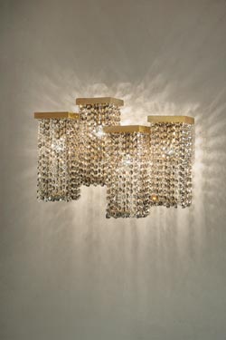 Skyline Large smoked crystal wall light - Wall lights by Masiero