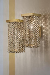 Skyline Small smoked crystal wall light - Wall lights by Masiero