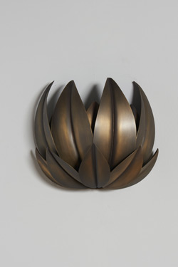 Applique fleur de lotus métal bronze Leaves - Applique by Matlight