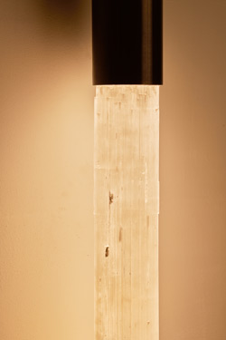 Applique gélule en sélénite et bronze foncé Selene