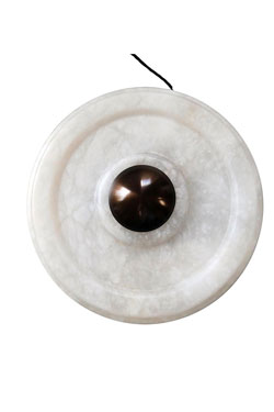Benny lampe de table Art-Déco avec abat-jour en albâtre