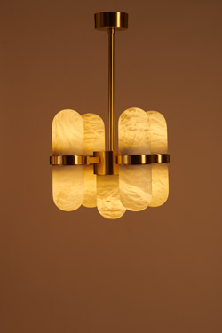 9-light alabaster chandelier from the 70s Pills
