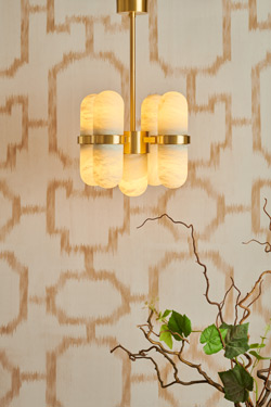 9-light alabaster chandelier from the 70s Pills
