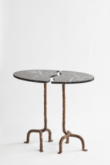 Duo of side tables in black marble by Marquina Swan - Occasional & side tables by Matlight