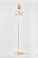 Butterfly double floor lamp in brass and alabaster - Floor lamps by Matlight