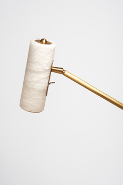 Flamingo gold and alabaster adjustable reading lamp