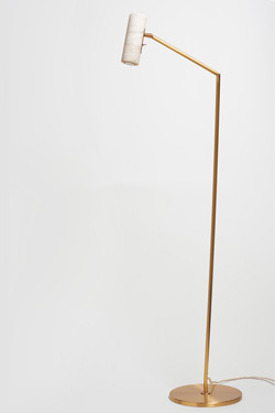 Flamingo gold and alabaster adjustable reading lamp - Floor lamps by Matlight