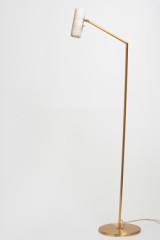 Flamingo gold and alabaster adjustable reading lamp - Floor lamps by Matlight