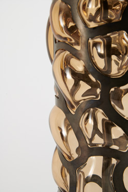 Lampe de table en verre  et métal bronze Blown Clouds