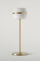 Lampe sans fil en laiton satiné et albâtre Tommy - Lampe sans fil by Matlight