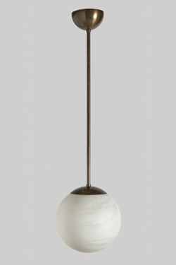 Alabaster Moon round alabaster pendant light