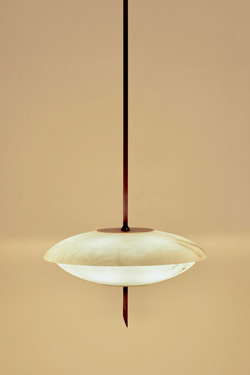 Cosmo alabaster saucer pendant
