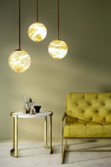 Moon round pendant lamp in alabaster - Pendants by Matlight