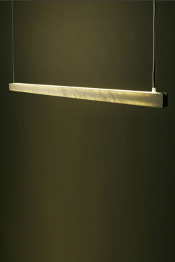 Profil H suspension en marbre blanc barre horizontale 