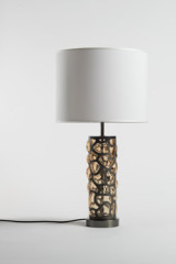 Blown Clouds glass and bronze metal table lamp - Table lamps by Matlight