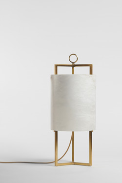 Lantern table lamp in alabaster and gilded metal Lantern