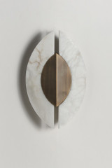Alabaster and bronze wall lamp Shields - Wall lights by Matlight
