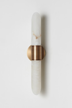 Large vintage gold and alabaster Tabitha wall light