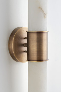 Large vintage gold and alabaster Tabitha wall light