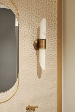 Large vintage gold and alabaster Tabitha wall light