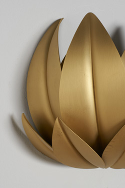 Leaves gold wall lamp