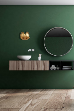 Leaves gold wall lamp