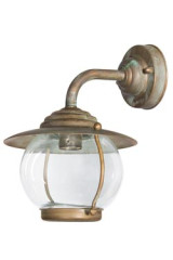 Applique d'extérieur globe en laiton vieilli  - Applique d'extérieur by Moretti Luce