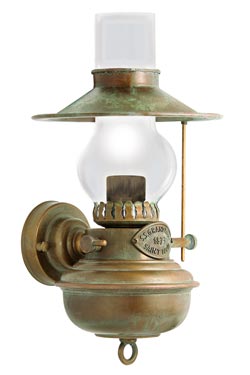 Applique lampe à pétrole en laiton patiné - Montagne by Moretti Luce
